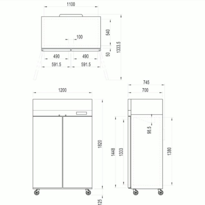 Solid Door Refrigerator