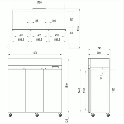 Solid Door Refrigerator