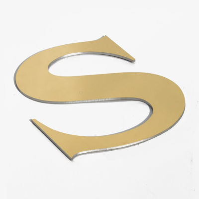 Brushed Flat Cut Letters