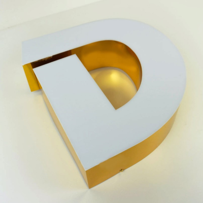 Built Up Rimless Letters