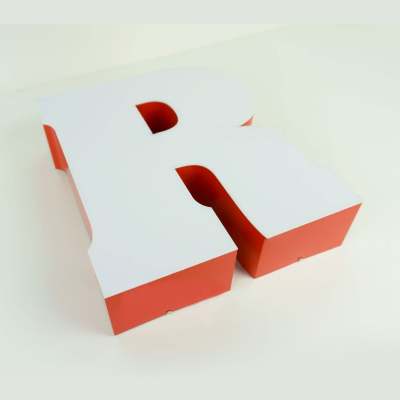 Built Up Rimless Letters