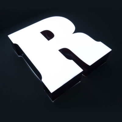 Built Up Rimless Letters