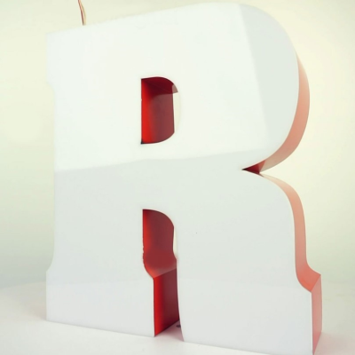Built Up Rimless Letters
