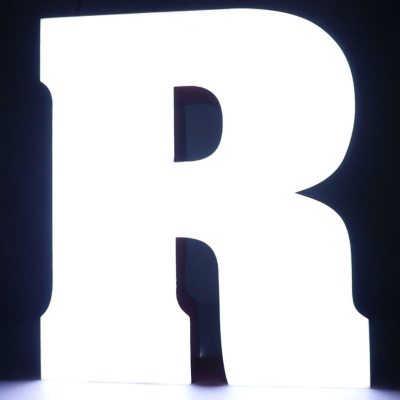Built Up Rimless Letters