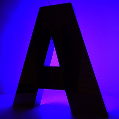 Chrome Halo Effect Letters