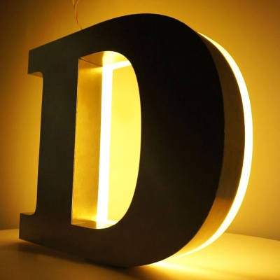 Chrome Halo Effect Letters