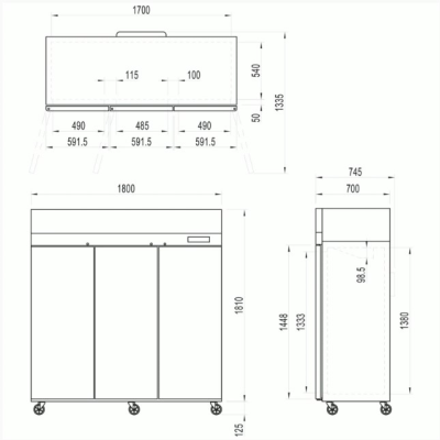 Gastronorm Upright Freezers
